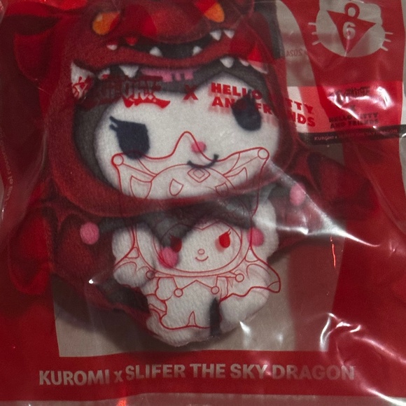 NWT KUROMI X SLIFER THE SKY DRAGON MCDONALD PLUSH TOY - Picture 1 of 5